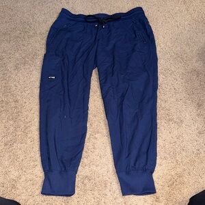 Grey’s Anatomy, navy blue medium, petite jogger style scrub pants